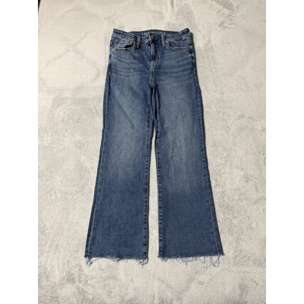 American Eagle Jeans Womens 2 Reg Blue High Rise Kick Boot Crop 27x26